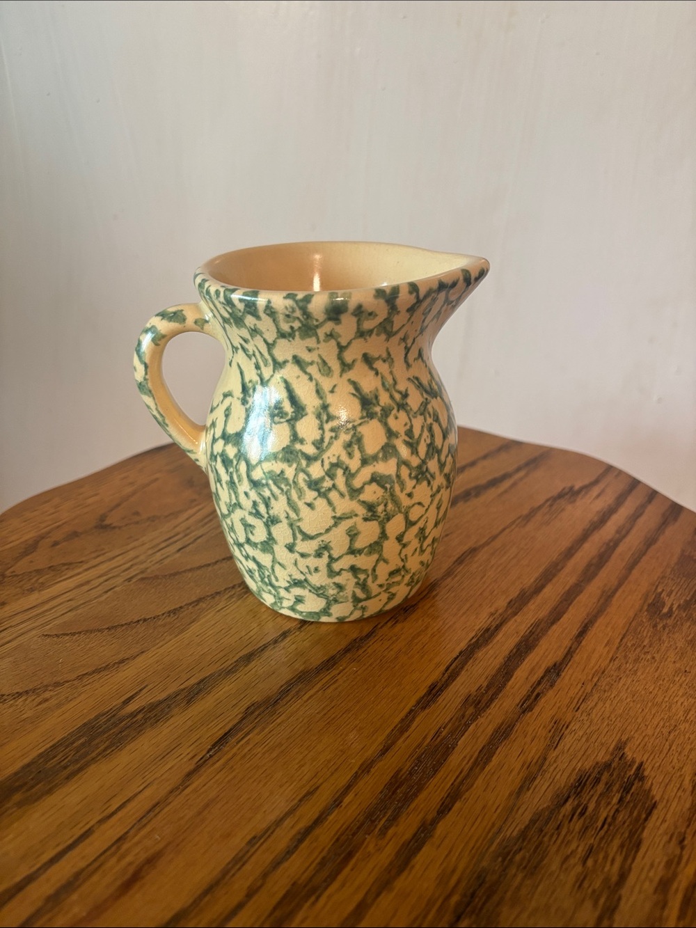 Handcrafted Yellow and Green Ceramic Pitcher